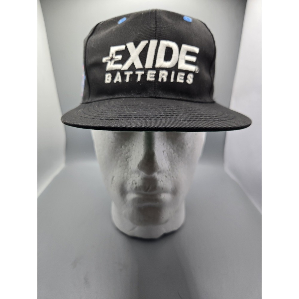 Geoff Bodine - 7 - Exide Batteries -‎ Black - NASCAR Strap-Back Hat